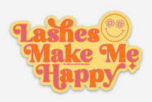 Load image into Gallery viewer, Lashes Make Me Happy Sticker
