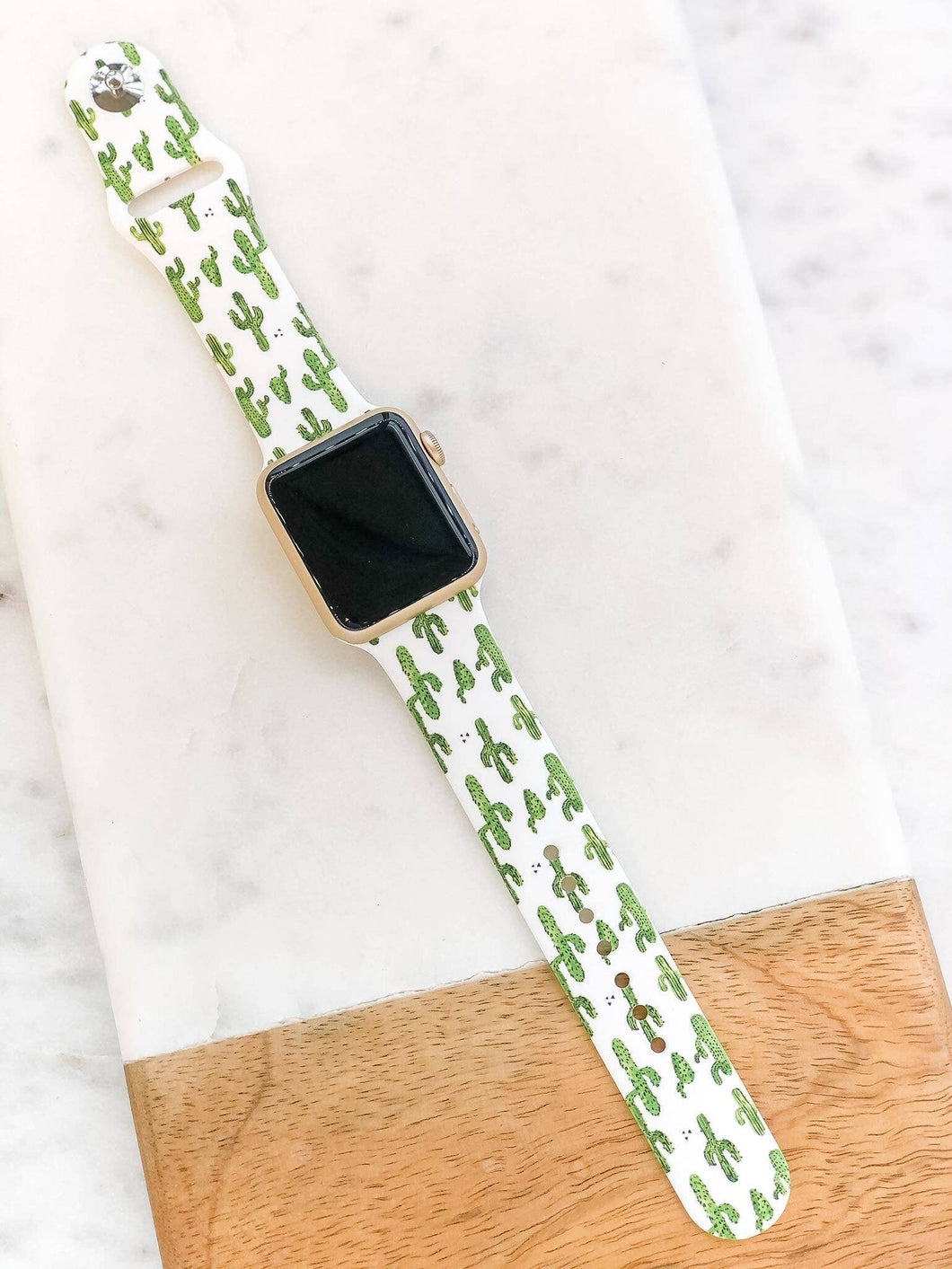 Cactus Printed Silicone Smart Watch Band
