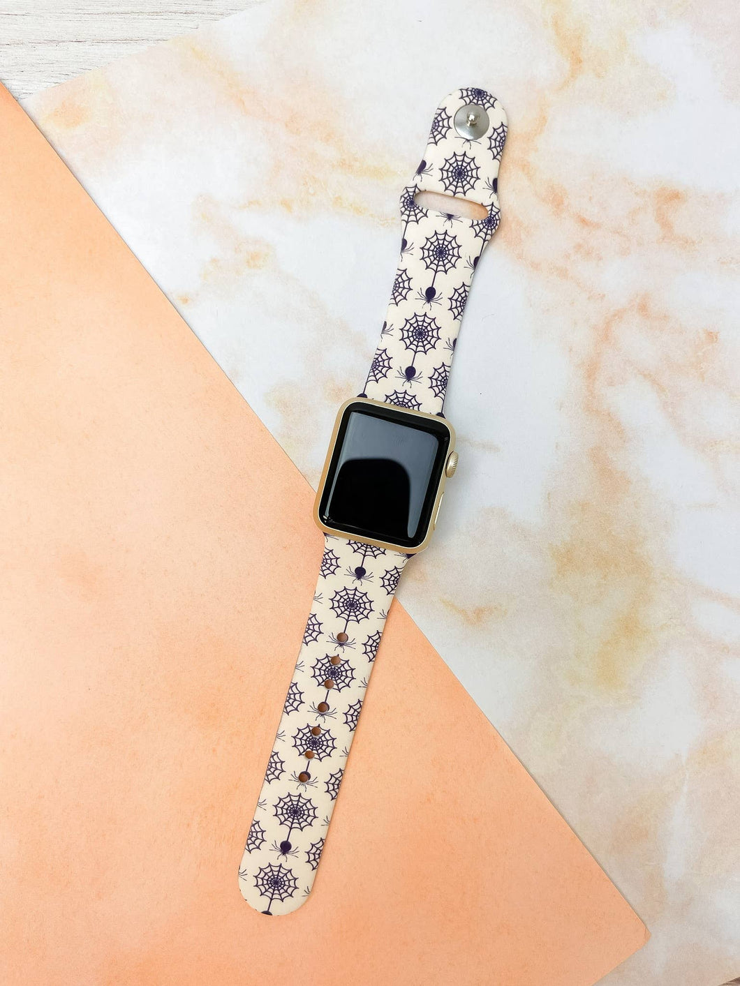 Spider Web Printed Silicone Smart Watch Band
